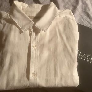 Burberry white bottom down long sleeve shirt